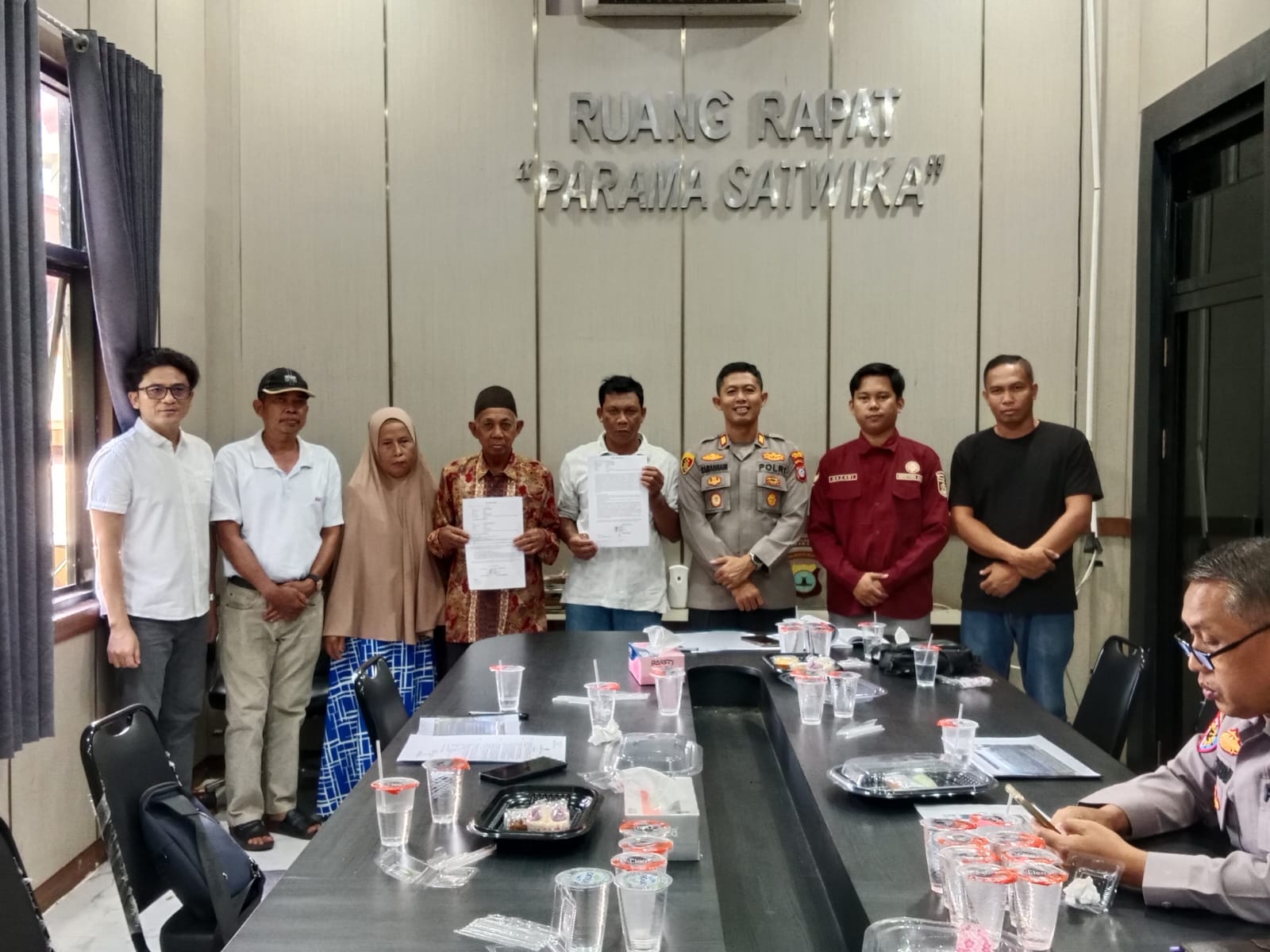 Pemerintah Desa Jorong Hadiri Mediasi antara Bapak Halidi dan Bapak Aril di Polres Tanah Laut